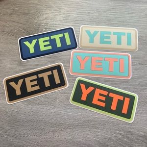 Pack of five Yeti Stickers